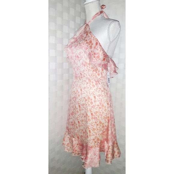 Gianni Bini Louise Floral Ditsy Print Halter Crepe - Picture 4 of 16